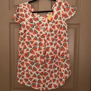 Maeve by Anthropologie watermelon top